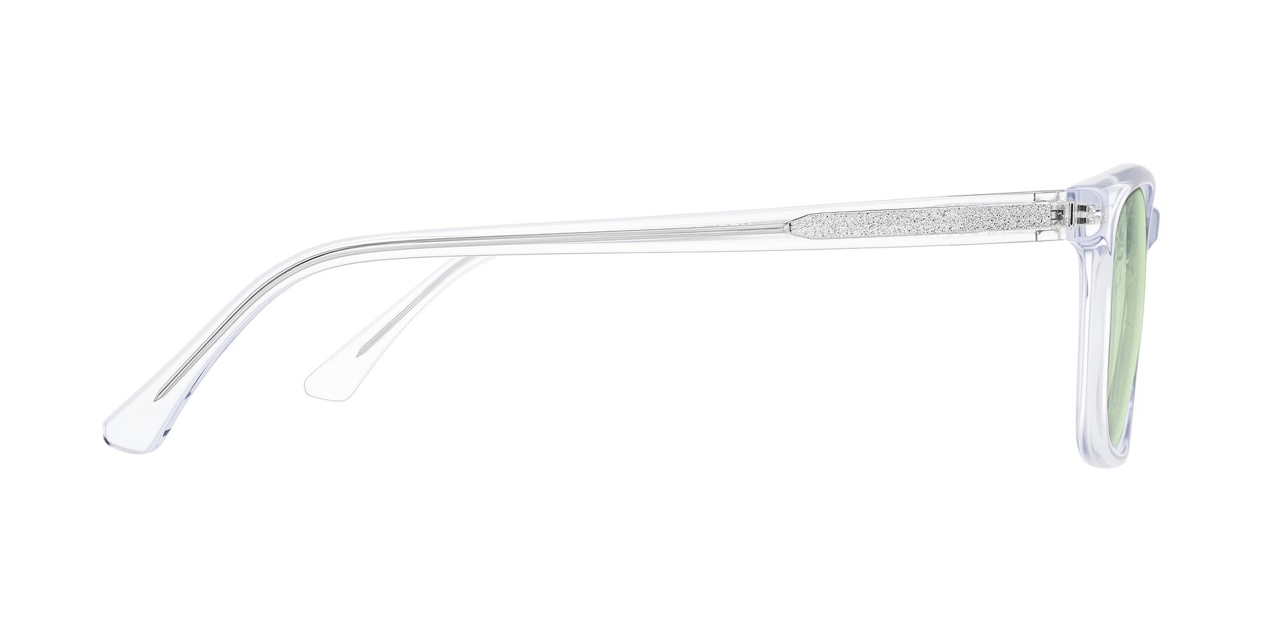 Side of Plan in Clear with Light Green Tinted Lenses
