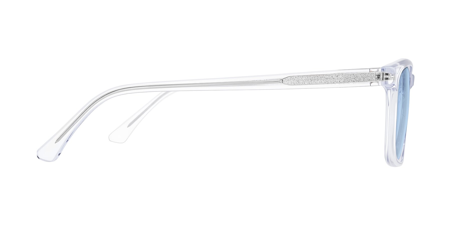 Side of Plan in Clear with Light Blue Tinted Lenses