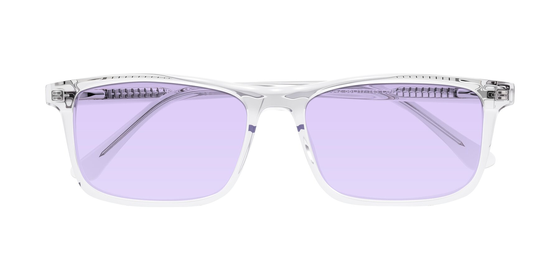 Folded Front of Plan in Clear with Light Purple Tinted Lenses
