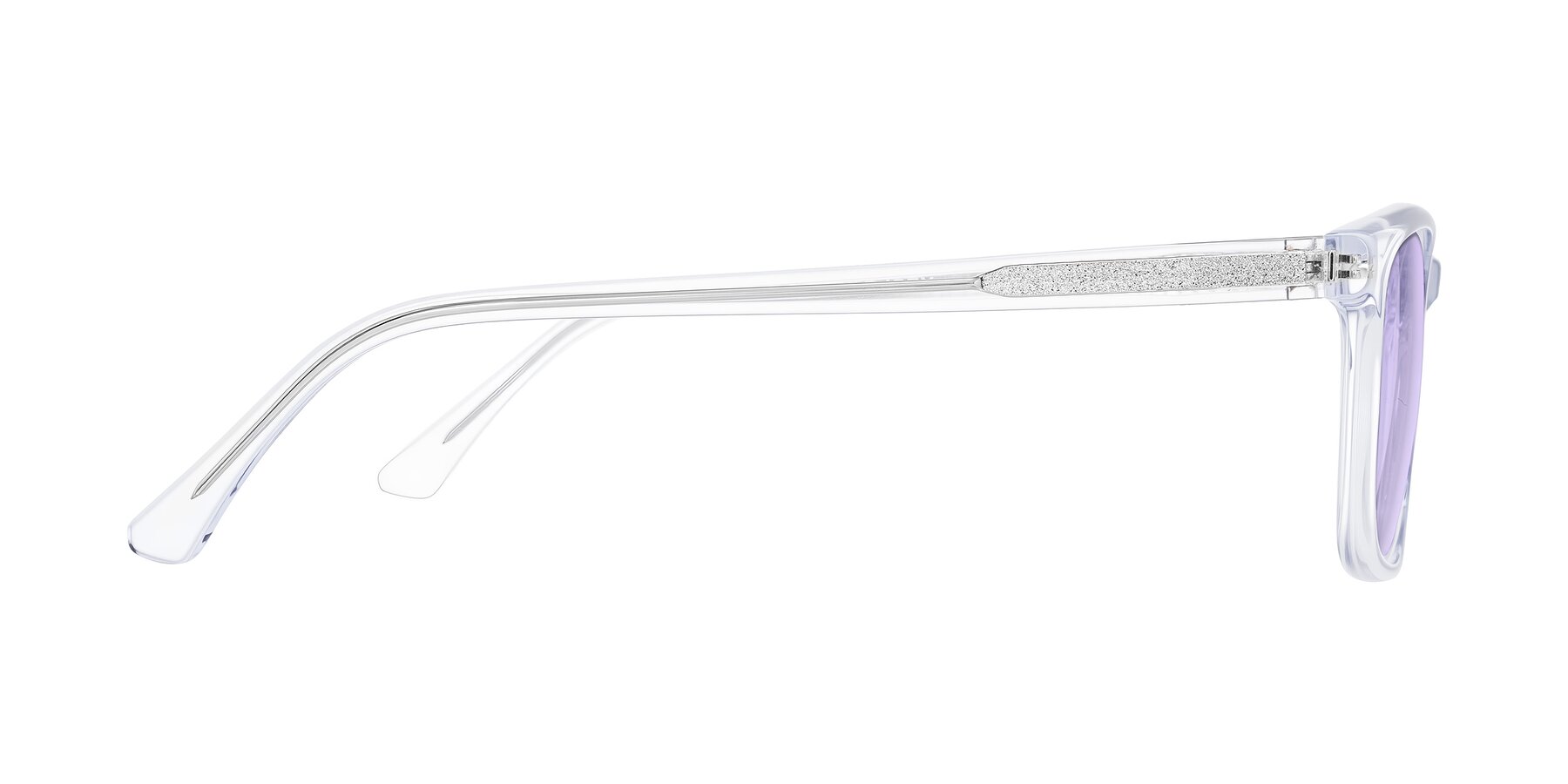 Side of Plan in Clear with Light Purple Tinted Lenses
