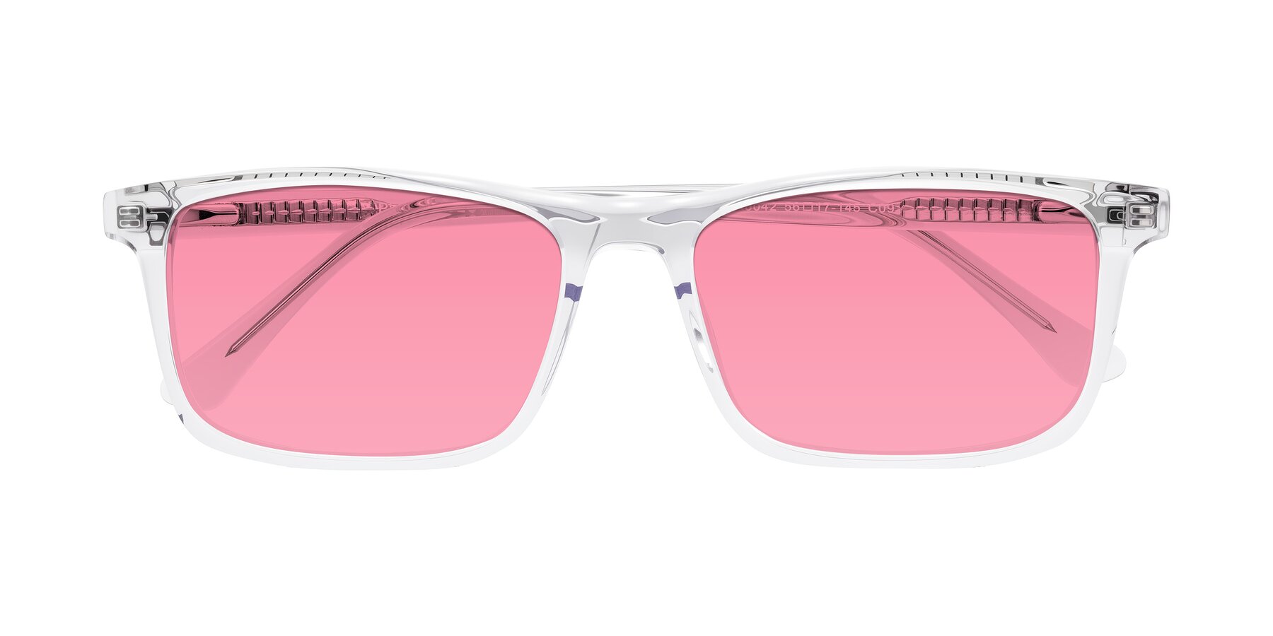 Folded Front of Plan in Clear with Pink Tinted Lenses