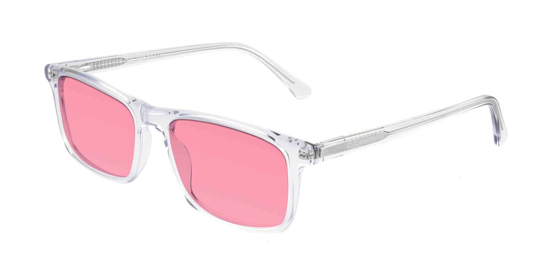 Angle of Plan in Clear with Pink Tinted Lenses