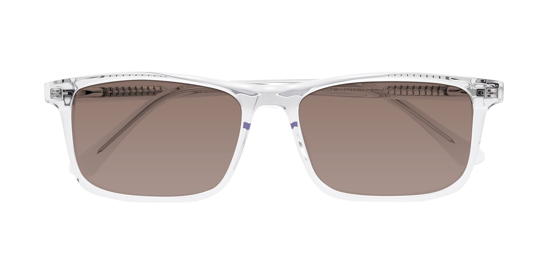 Folded Front of Plan in Clear with Medium Brown Tinted Lenses