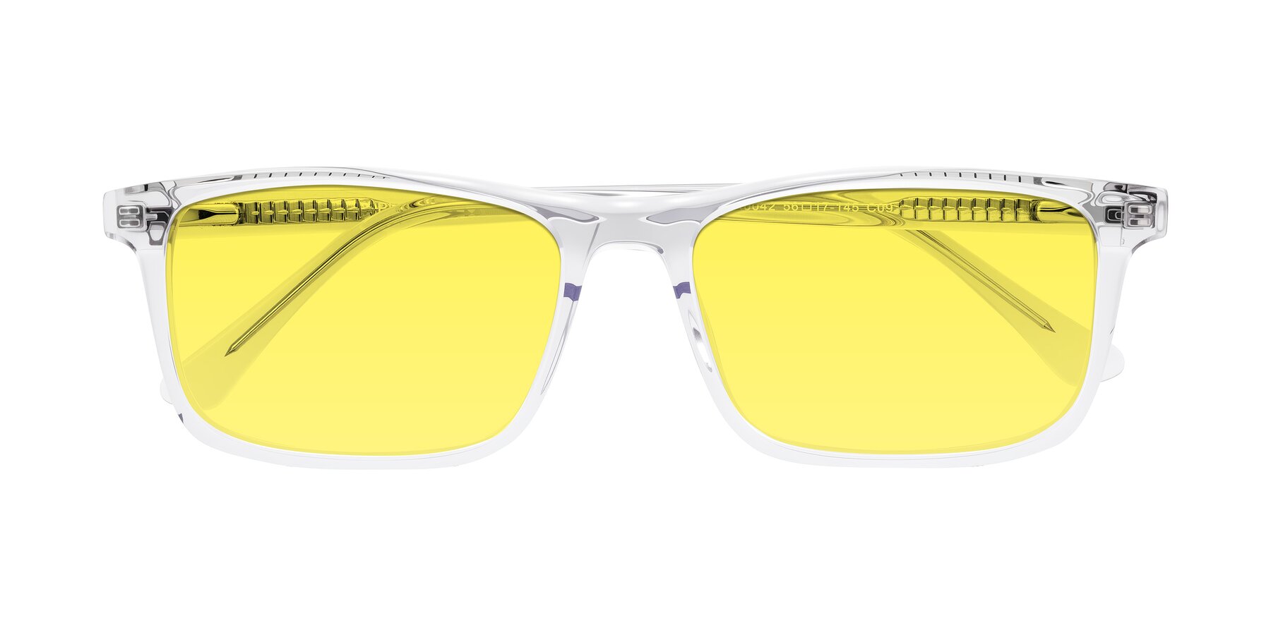 Folded Front of Plan in Clear with Medium Yellow Tinted Lenses