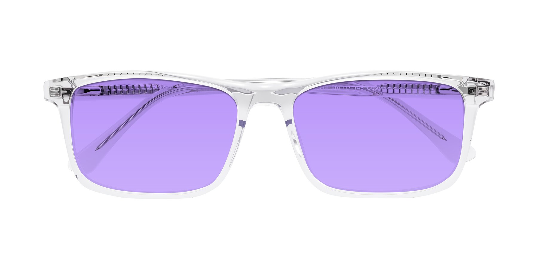 Folded Front of Plan in Clear with Medium Purple Tinted Lenses