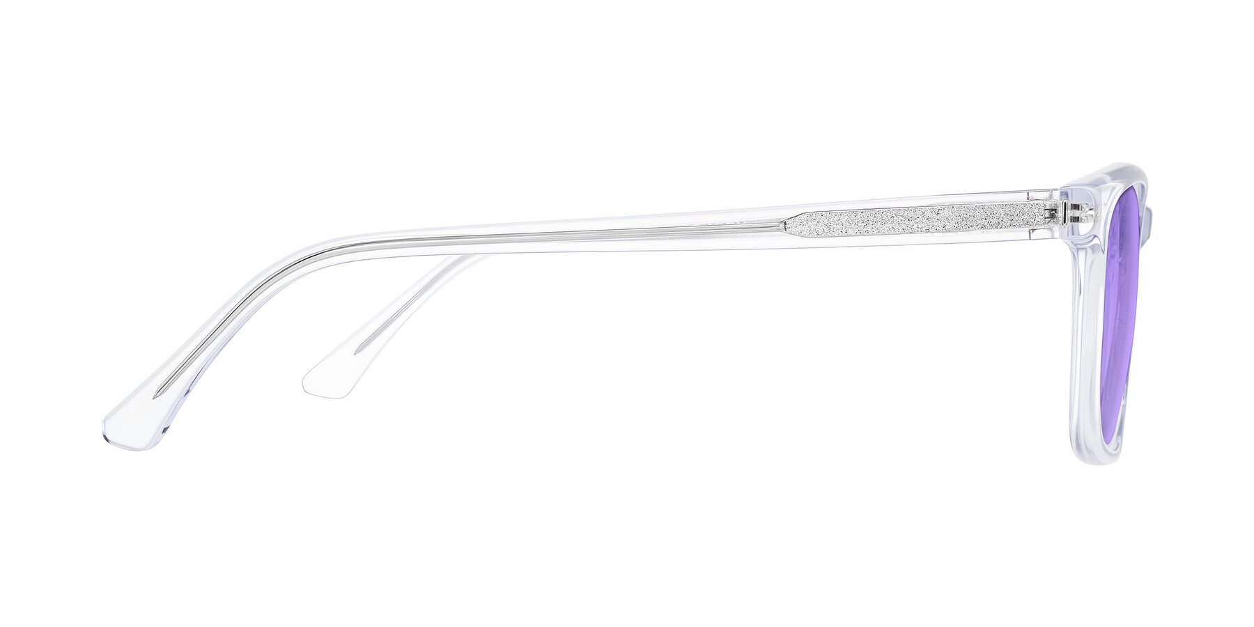 Side of Plan in Clear with Medium Purple Tinted Lenses