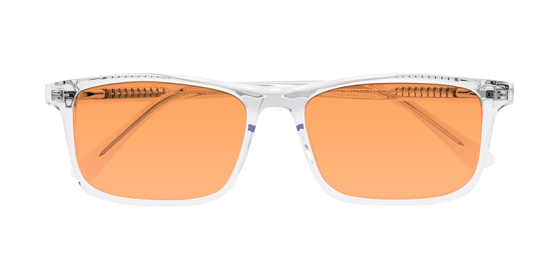 Folded Front of Plan in Clear with Medium Orange Tinted Lenses
