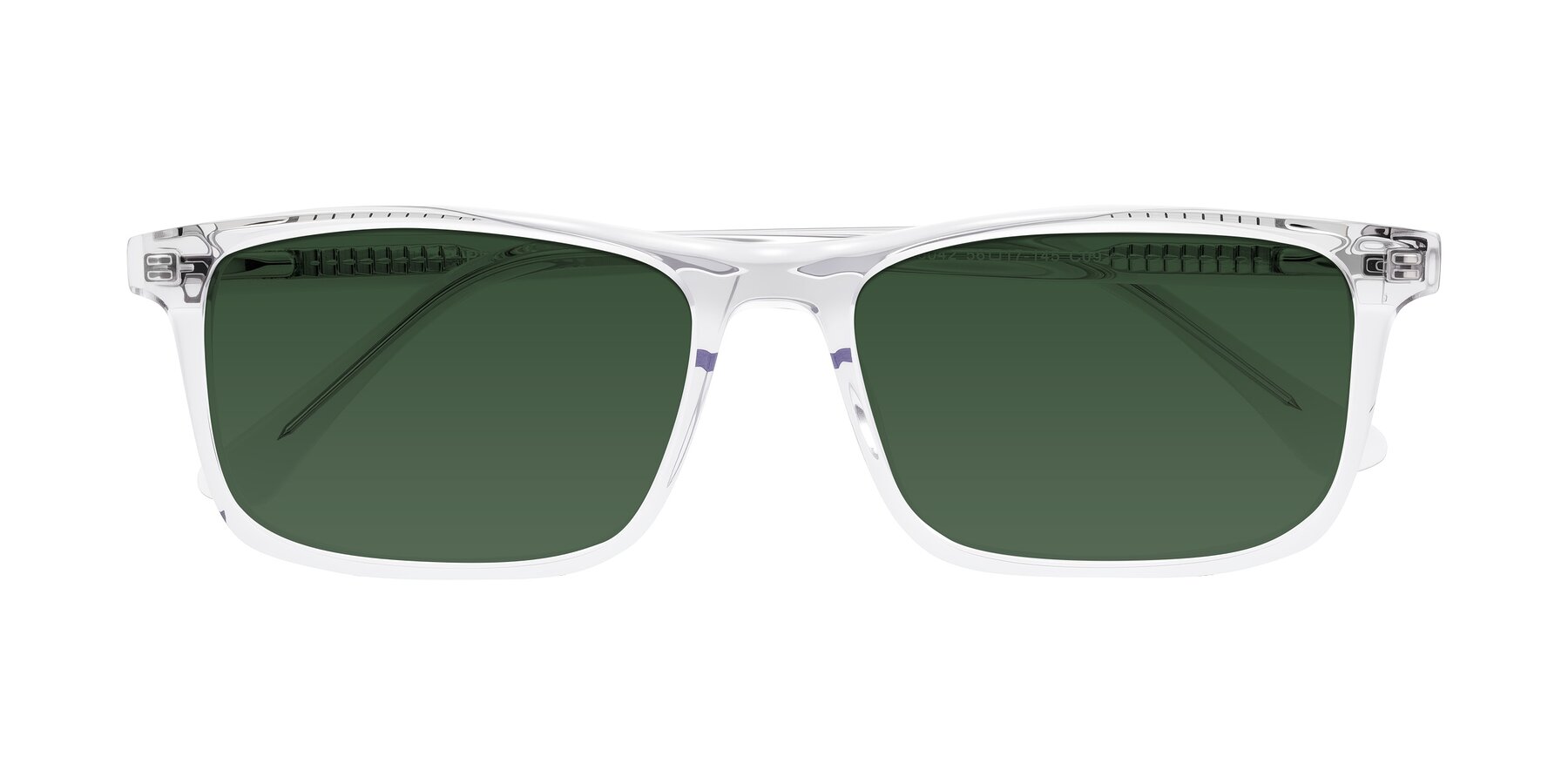 Folded Front of Plan in Clear with Green Tinted Lenses