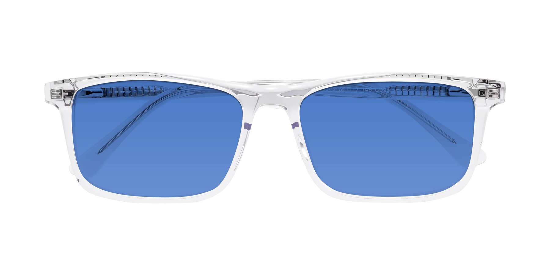 Folded Front of Plan in Clear with Blue Tinted Lenses