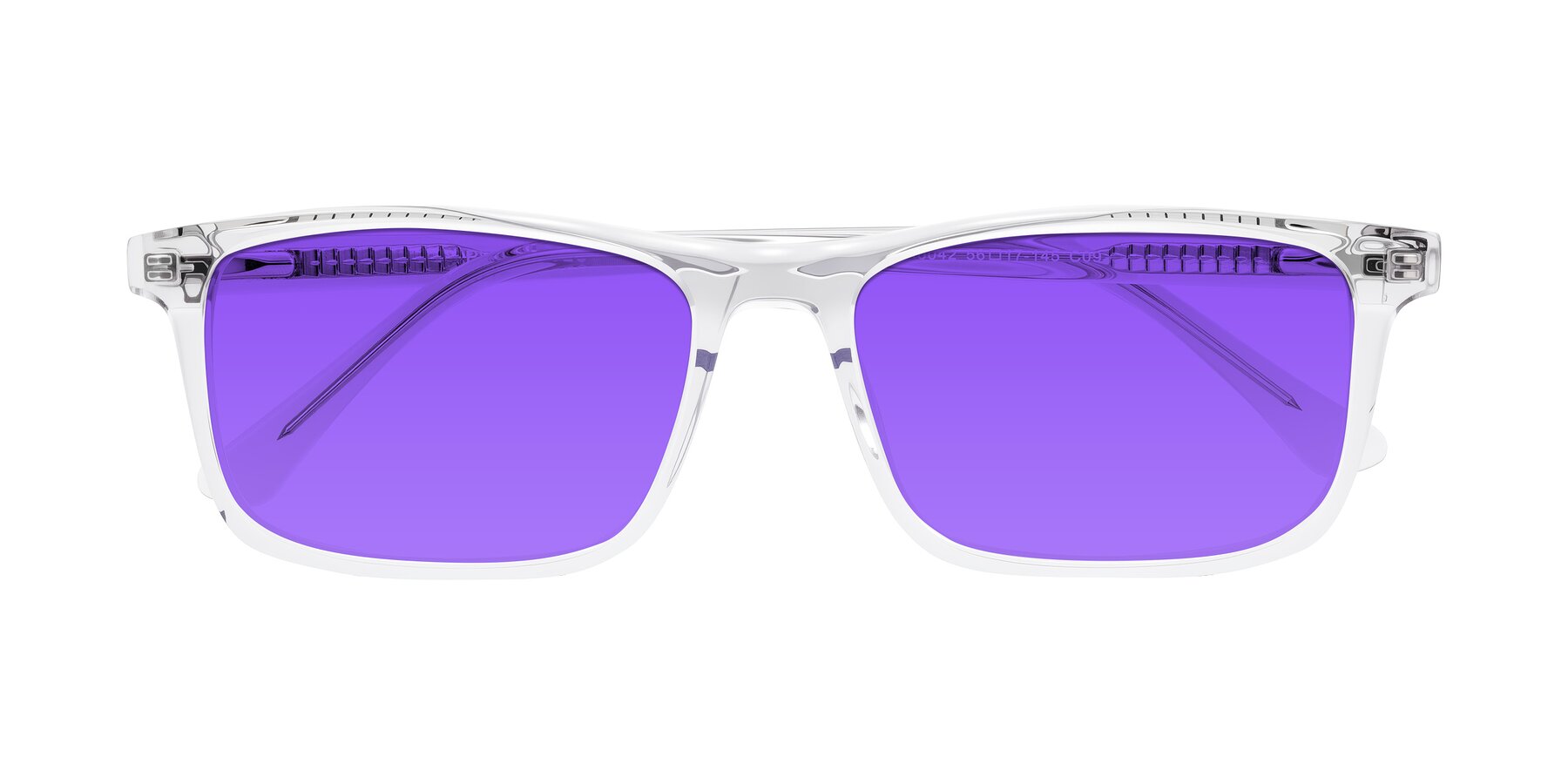 Folded Front of Plan in Clear with Purple Tinted Lenses