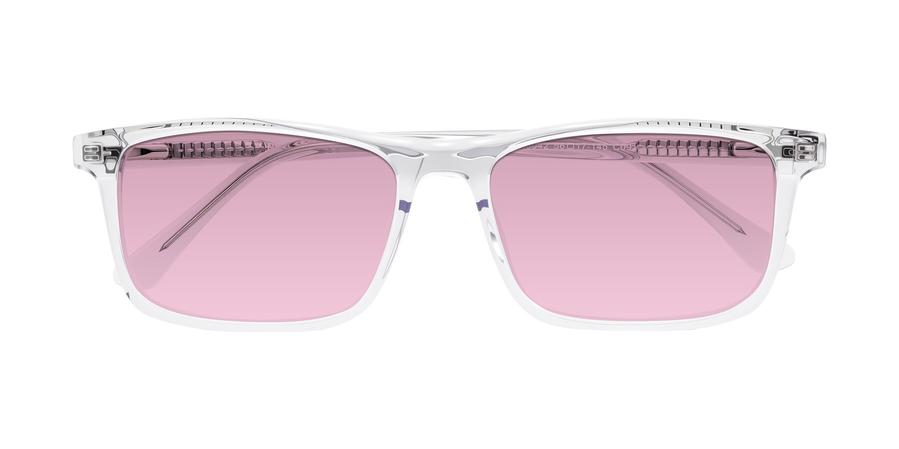 Folded Front of Plan in Clear with Light Wine Tinted Lenses