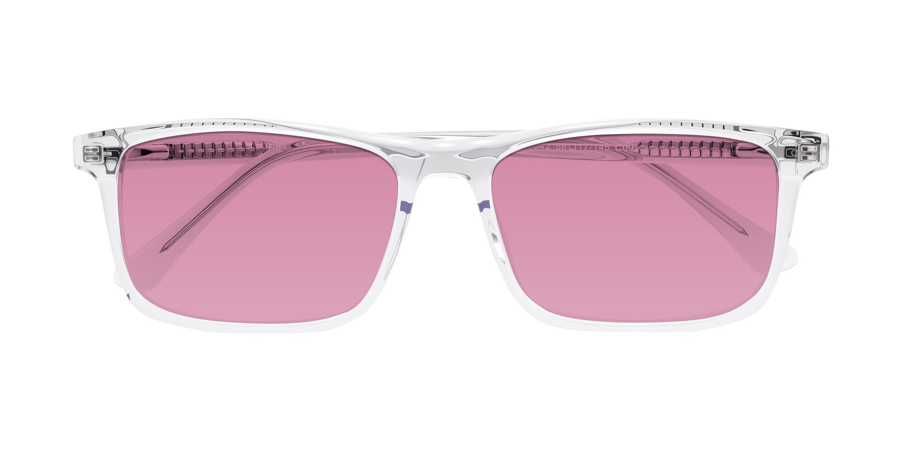 Folded Front of Plan in Clear with Medium Wine Tinted Lenses
