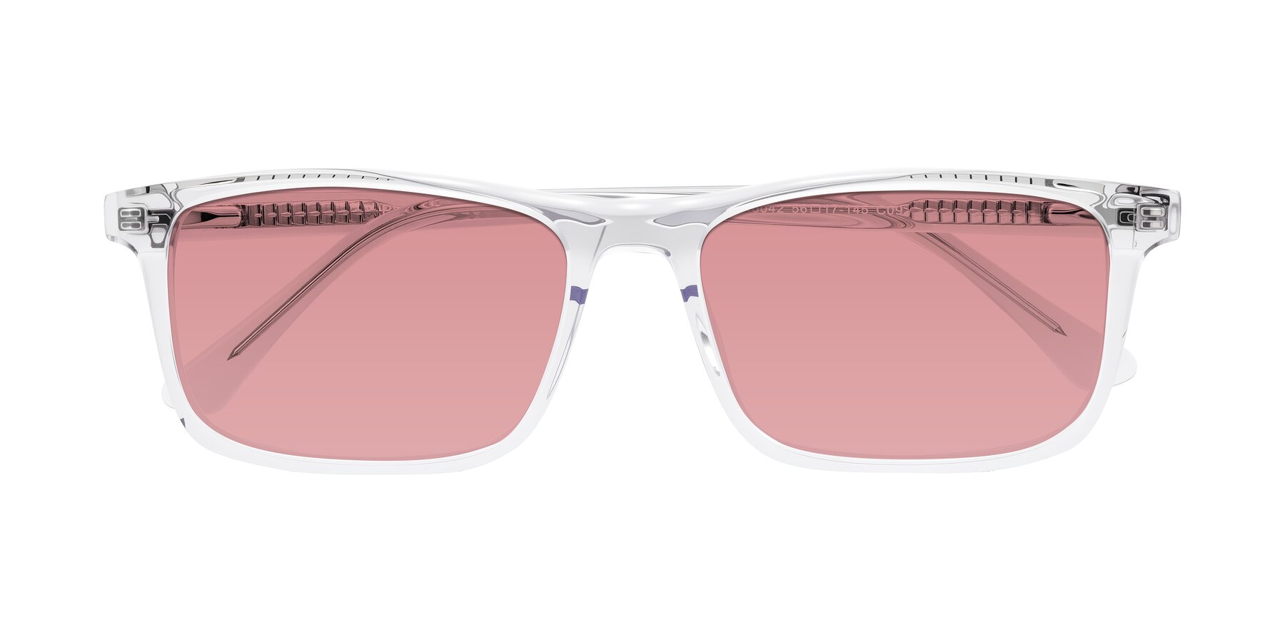 Folded Front of Plan in Clear with Medium Garnet Tinted Lenses