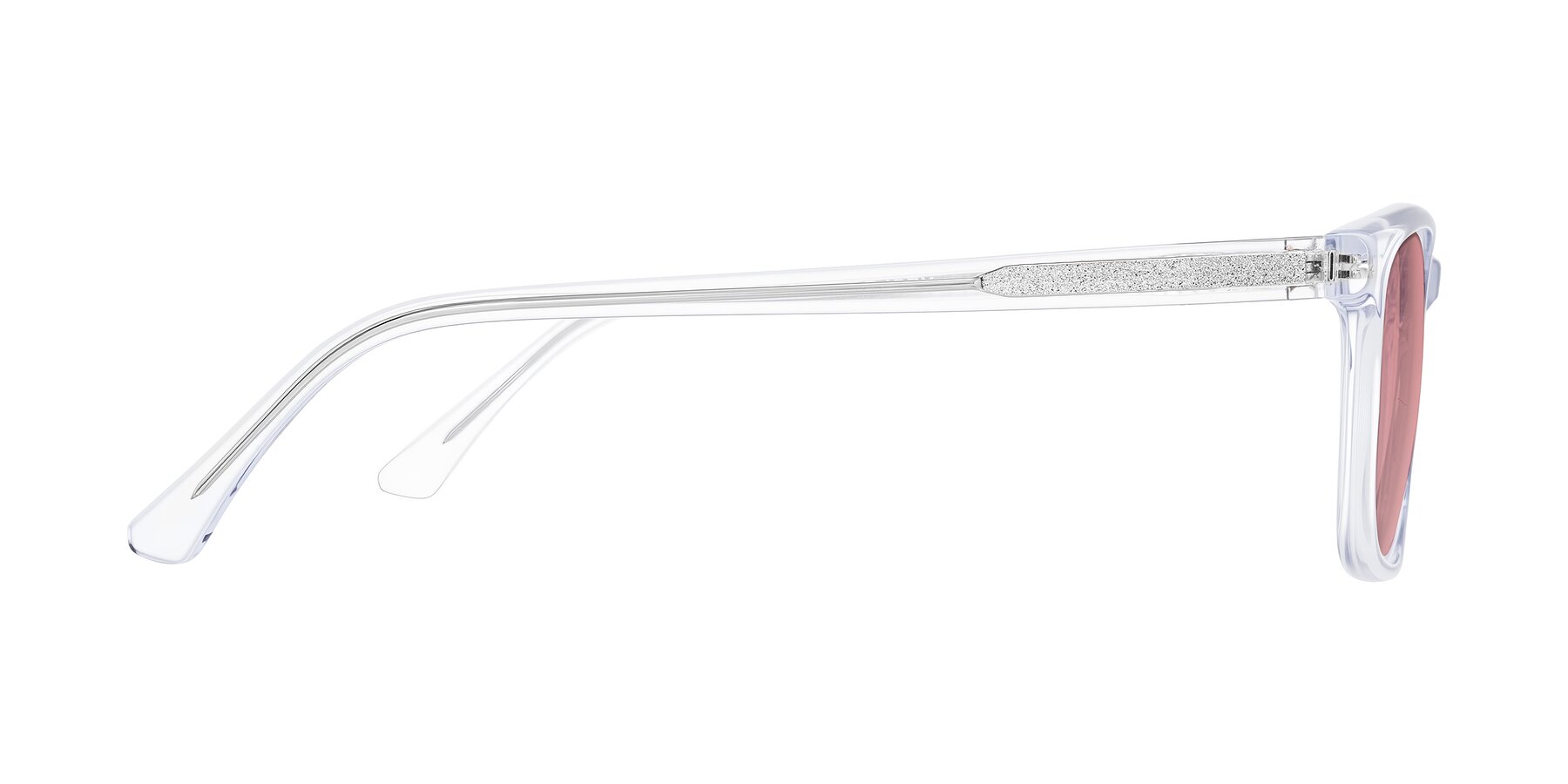Side of Plan in Clear with Medium Garnet Tinted Lenses