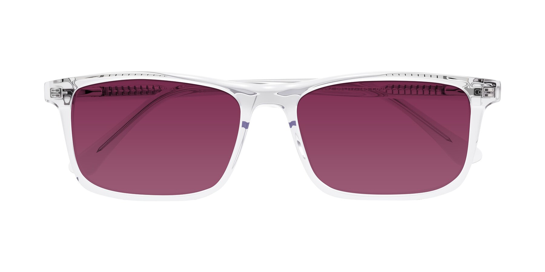 Folded Front of Plan in Clear with Wine Tinted Lenses