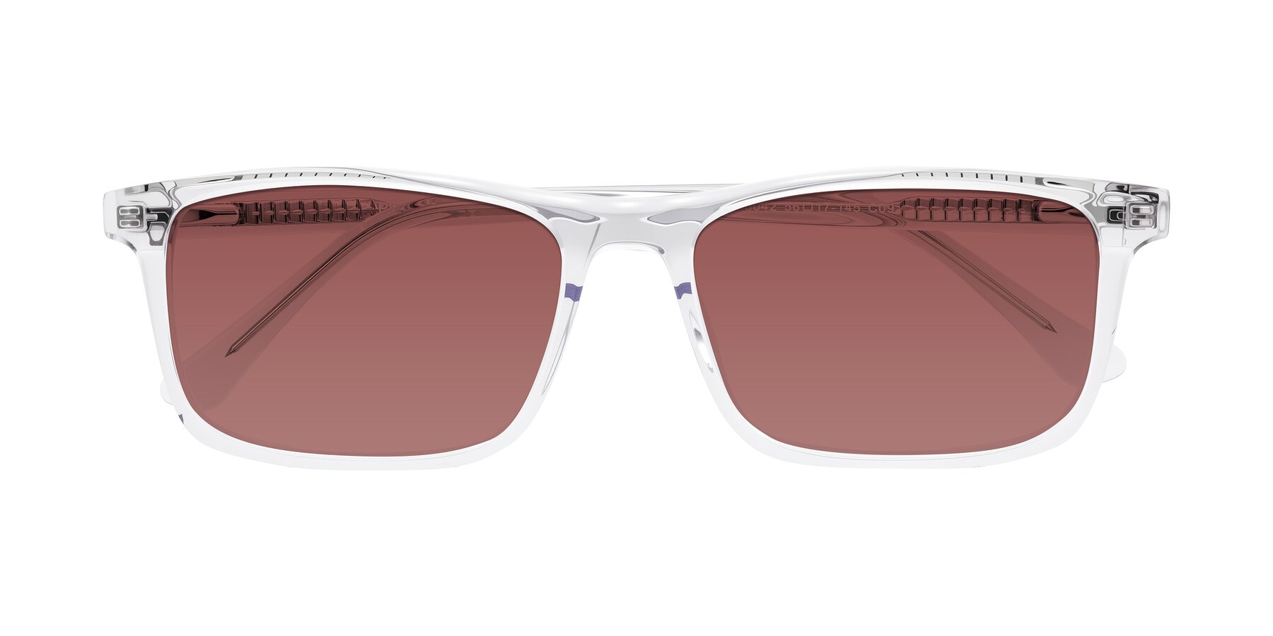Folded Front of Plan in Clear with Garnet Tinted Lenses