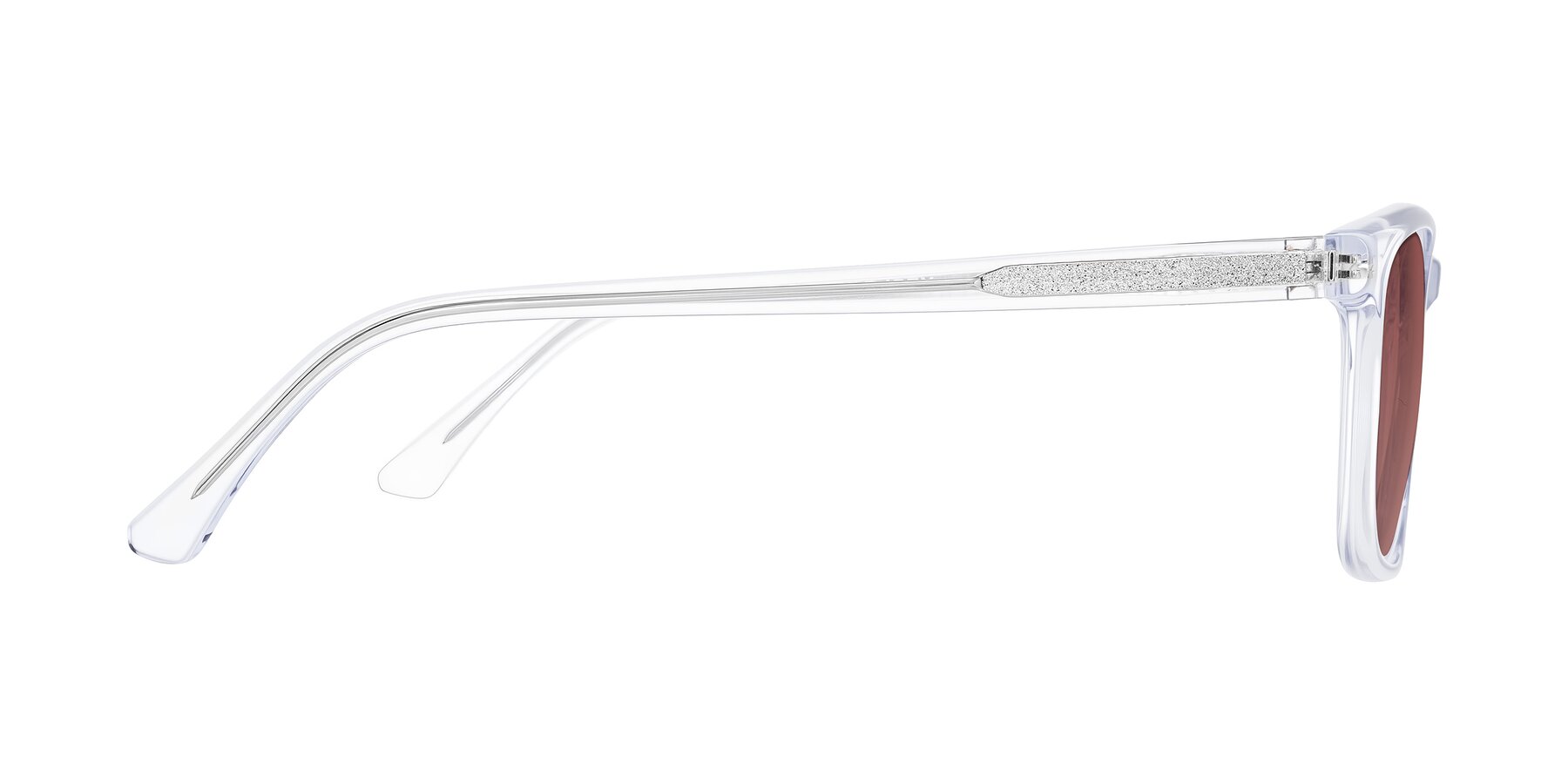 Side of Plan in Clear with Garnet Tinted Lenses