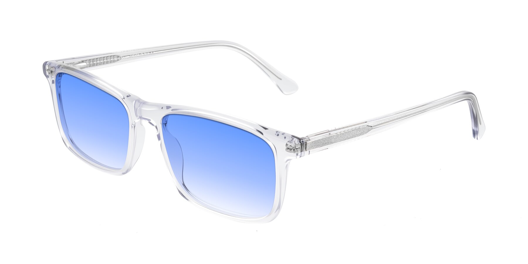 Angle of Plan in Clear with Blue Gradient Lenses