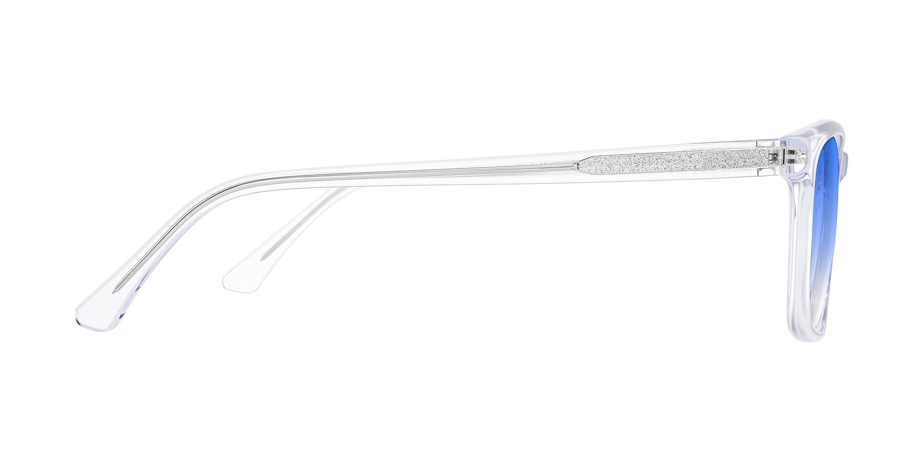 Side of Plan in Clear with Blue Gradient Lenses