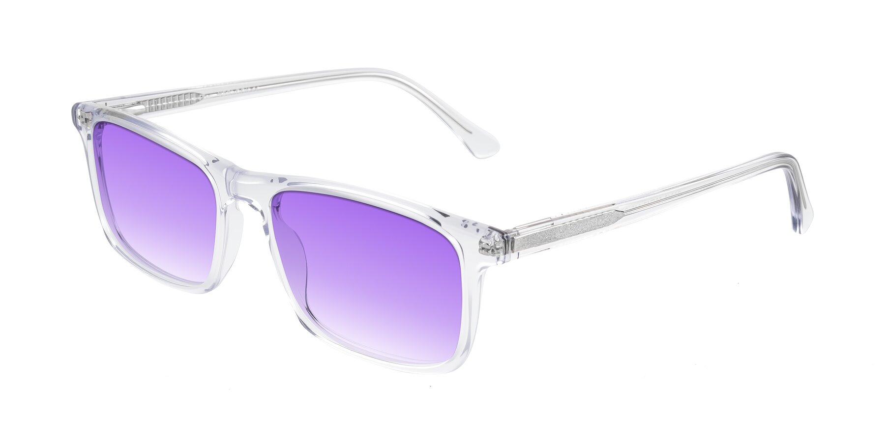 Angle of Plan in Clear with Purple Gradient Lenses