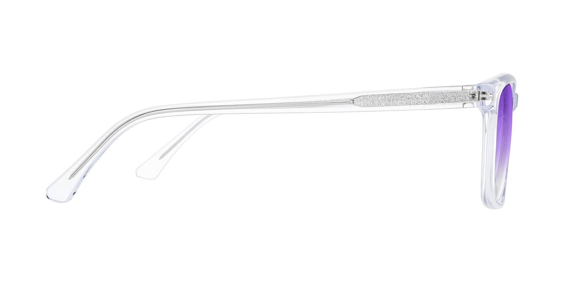 Side of Plan in Clear with Purple Gradient Lenses