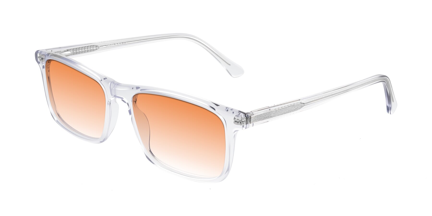 Angle of Plan in Clear with Orange Gradient Lenses