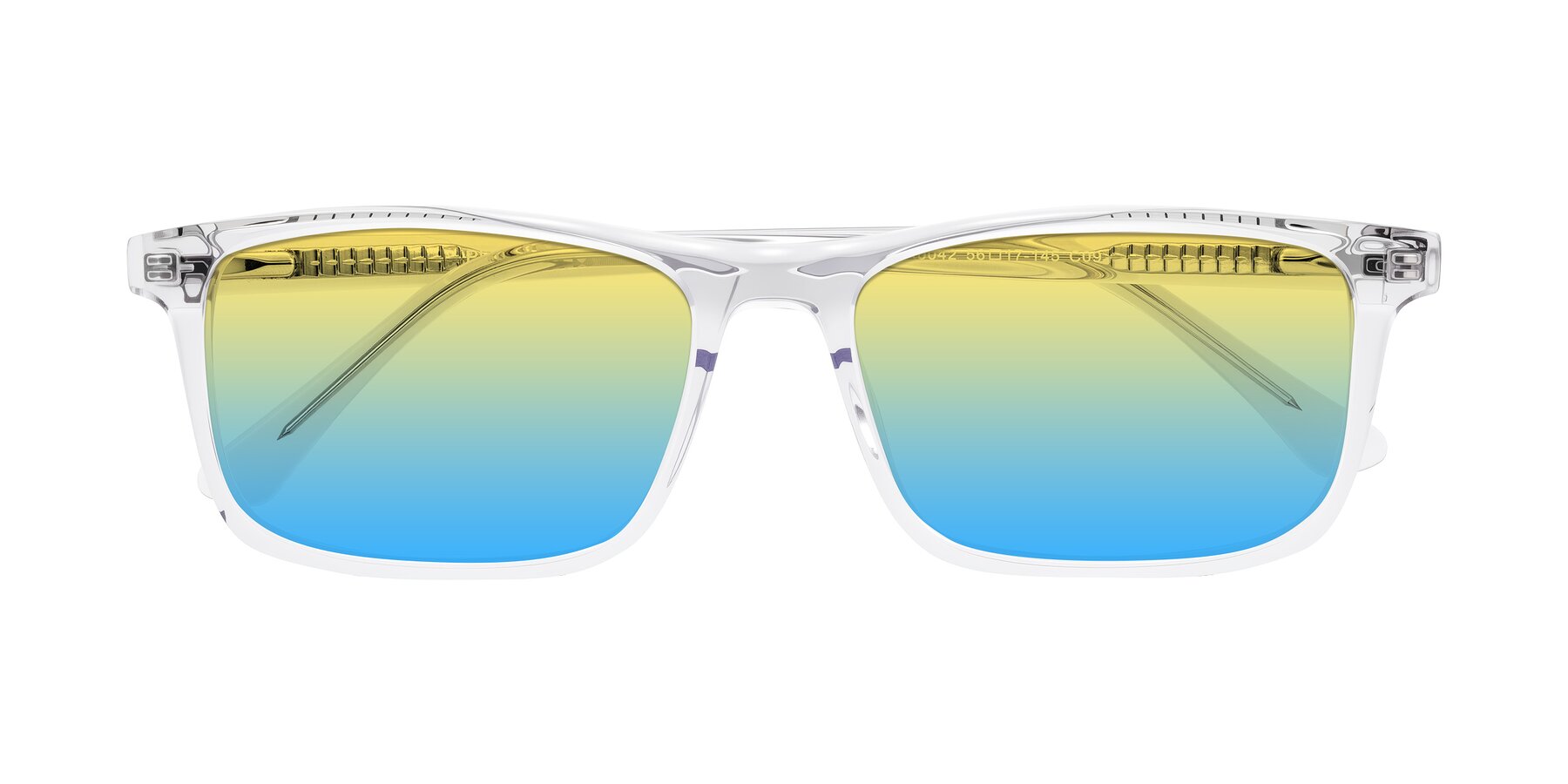 Folded Front of Plan in Clear with Yellow / Blue Gradient Lenses