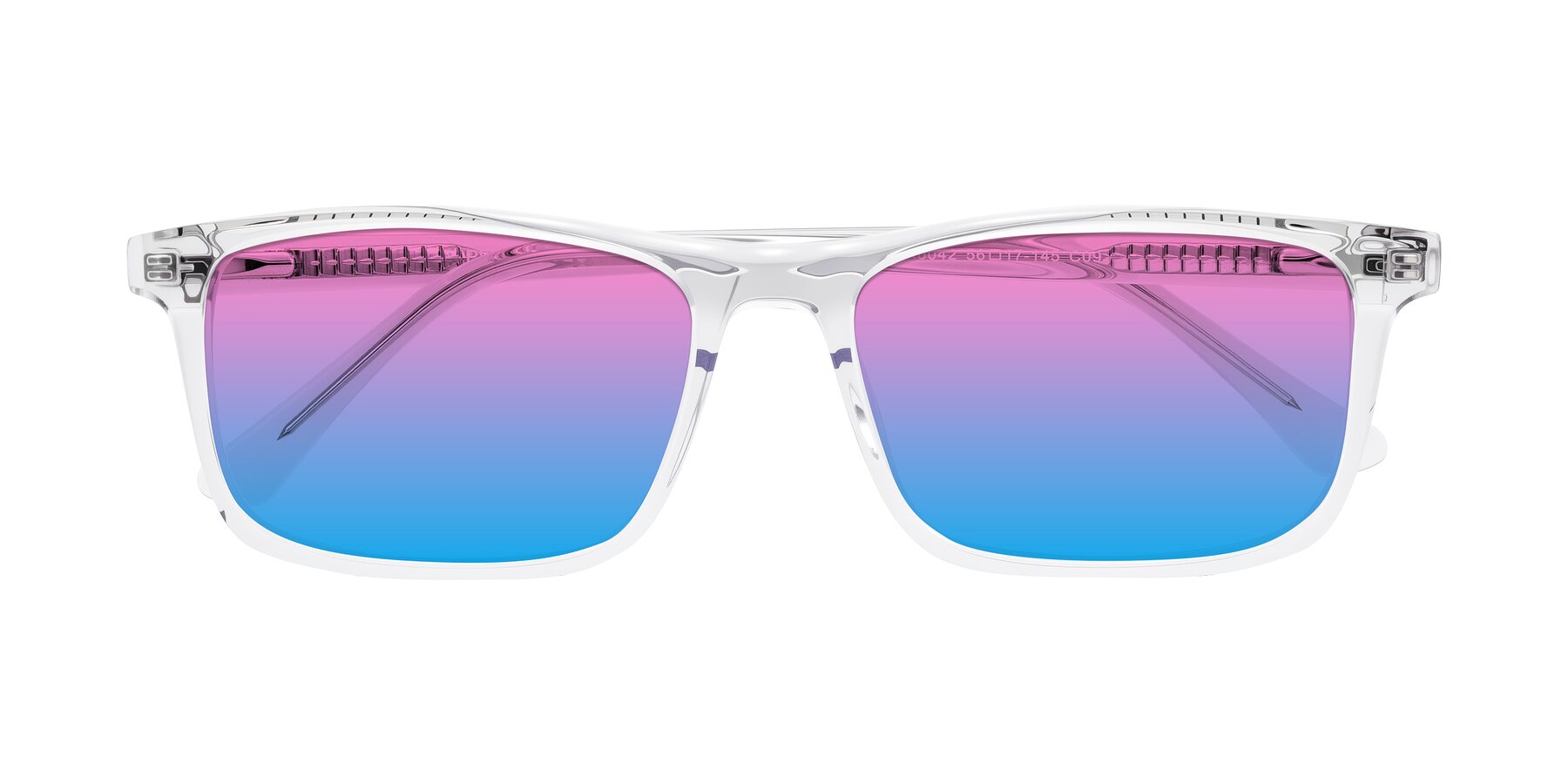 Folded Front of Plan in Clear with Pink / Blue Gradient Lenses