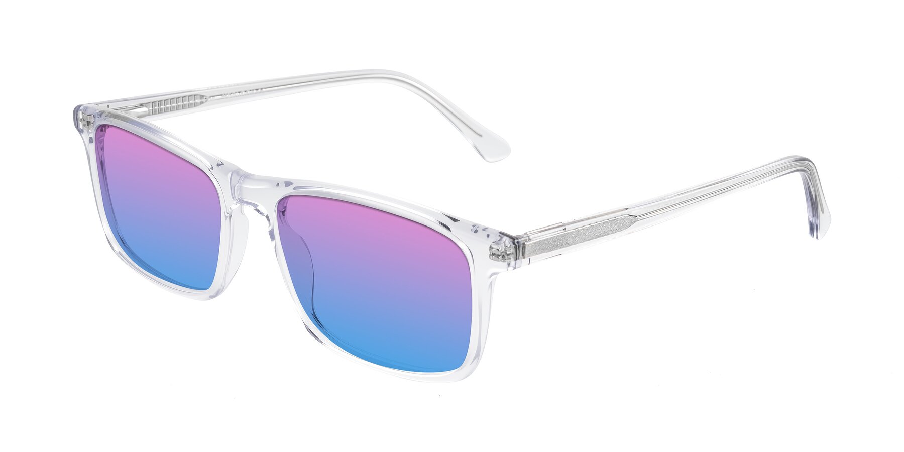 Angle of Plan in Clear with Pink / Blue Gradient Lenses