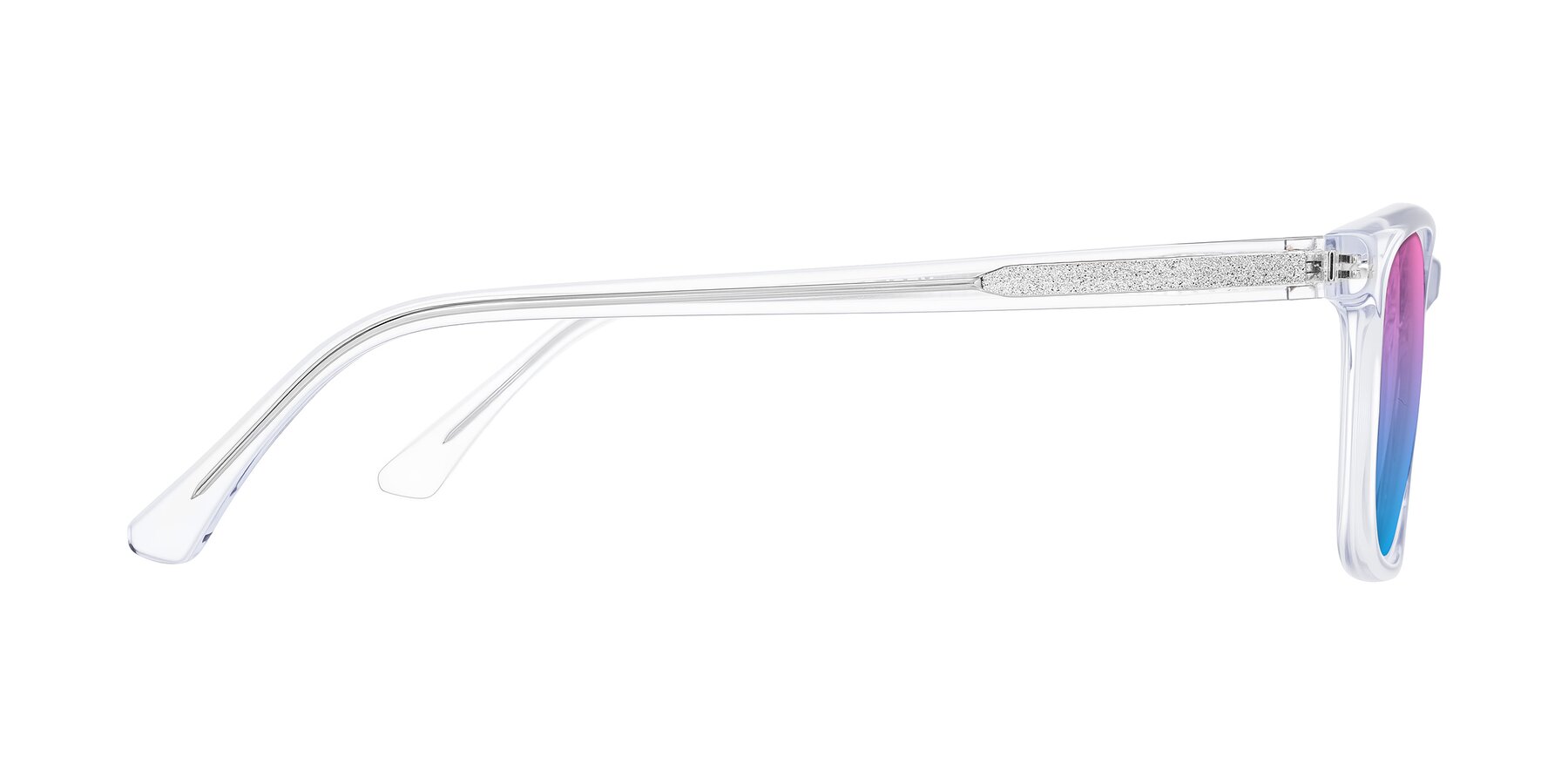 Side of Plan in Clear with Pink / Blue Gradient Lenses