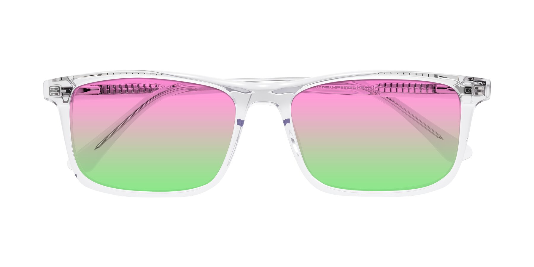 Folded Front of Plan in Clear with Pink / Green Gradient Lenses