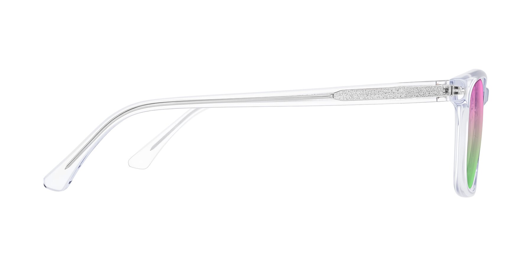 Side of Plan in Clear with Pink / Green Gradient Lenses