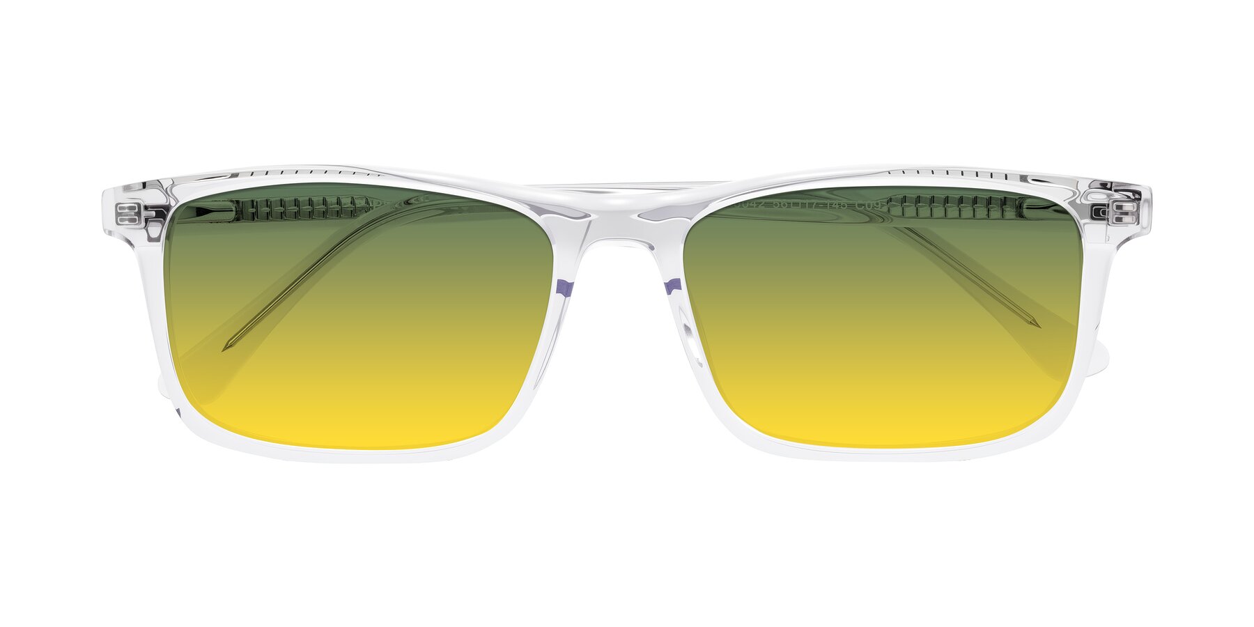 Folded Front of Plan in Clear with Green / Yellow Gradient Lenses