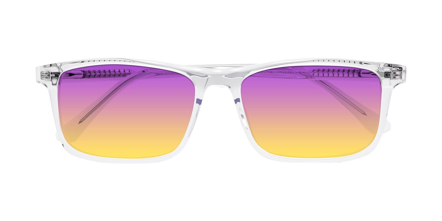 Folded Front of Plan in Clear with Purple / Yellow Gradient Lenses
