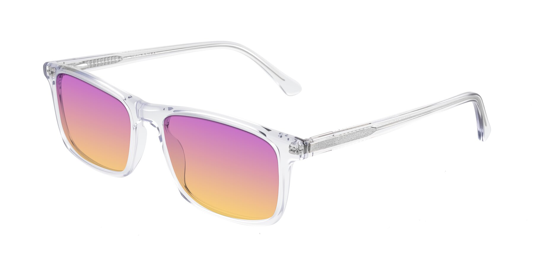 Angle of Plan in Clear with Purple / Yellow Gradient Lenses