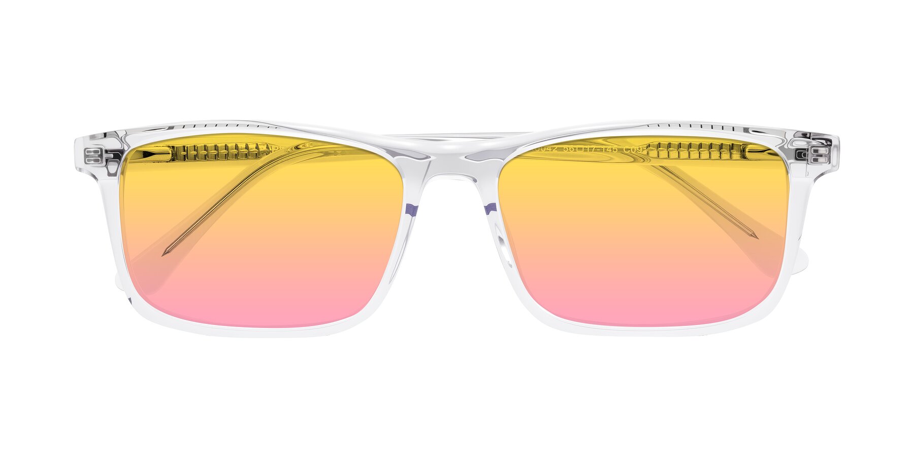 Folded Front of Plan in Clear with Yellow / Pink Gradient Lenses