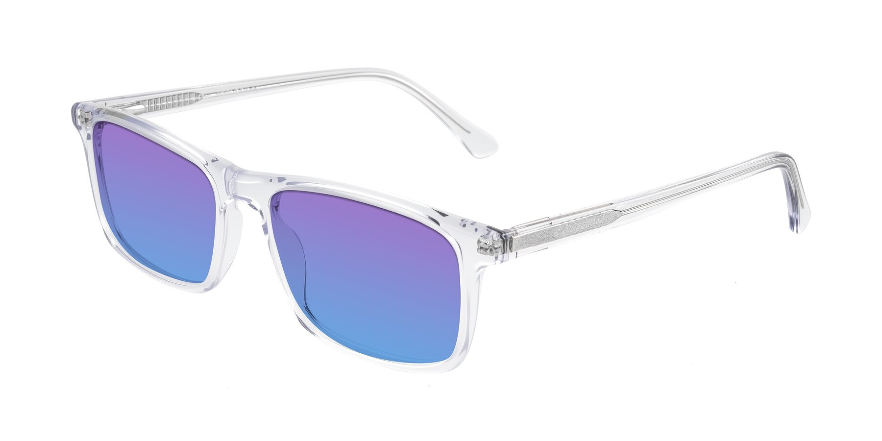 Angle of Plan in Clear with Purple / Blue Gradient Lenses