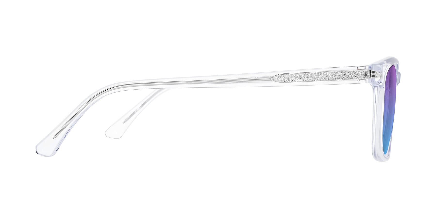 Side of Plan in Clear with Purple / Blue Gradient Lenses