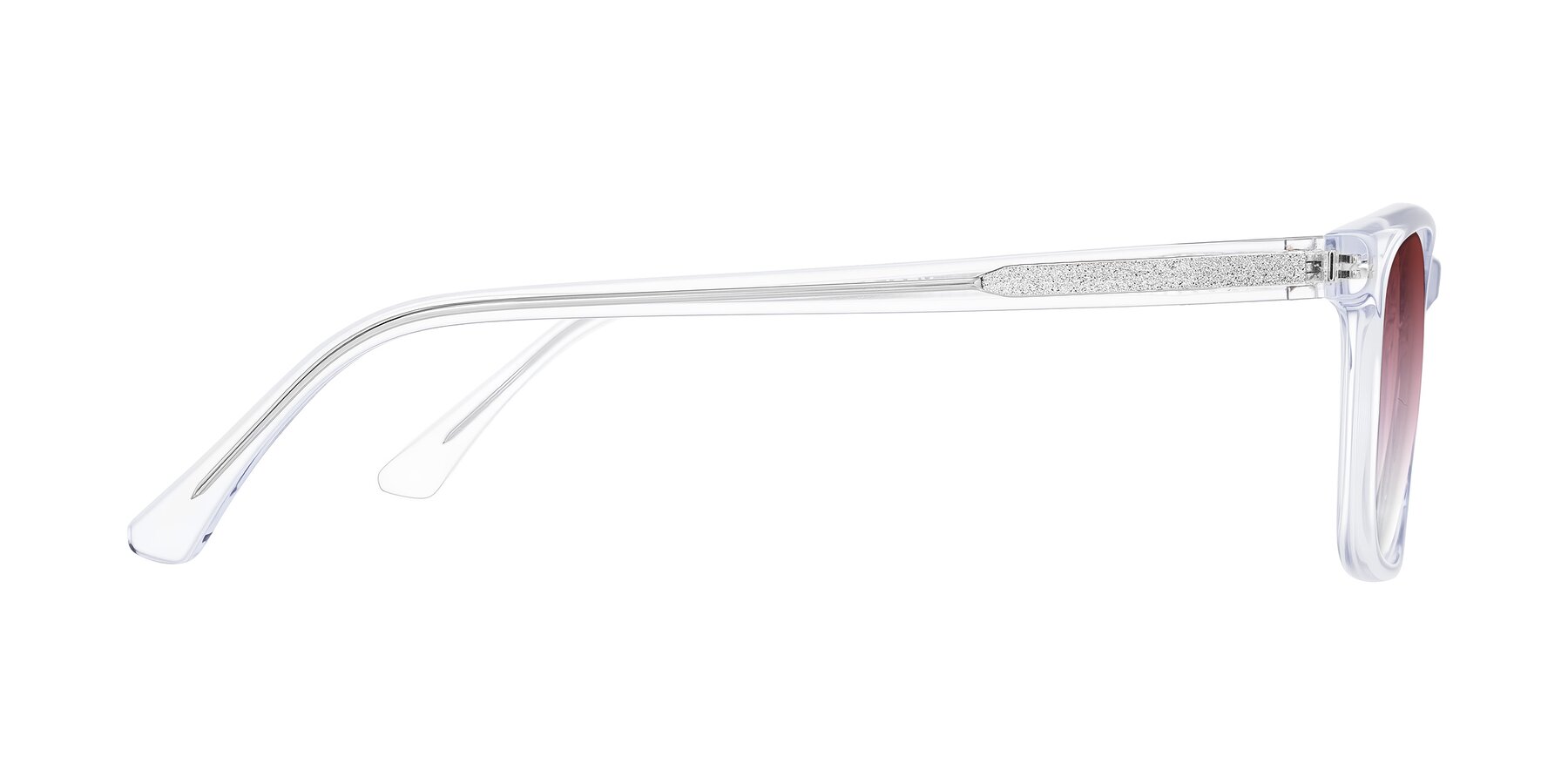 Side of Plan in Clear with Garnet Gradient Lenses