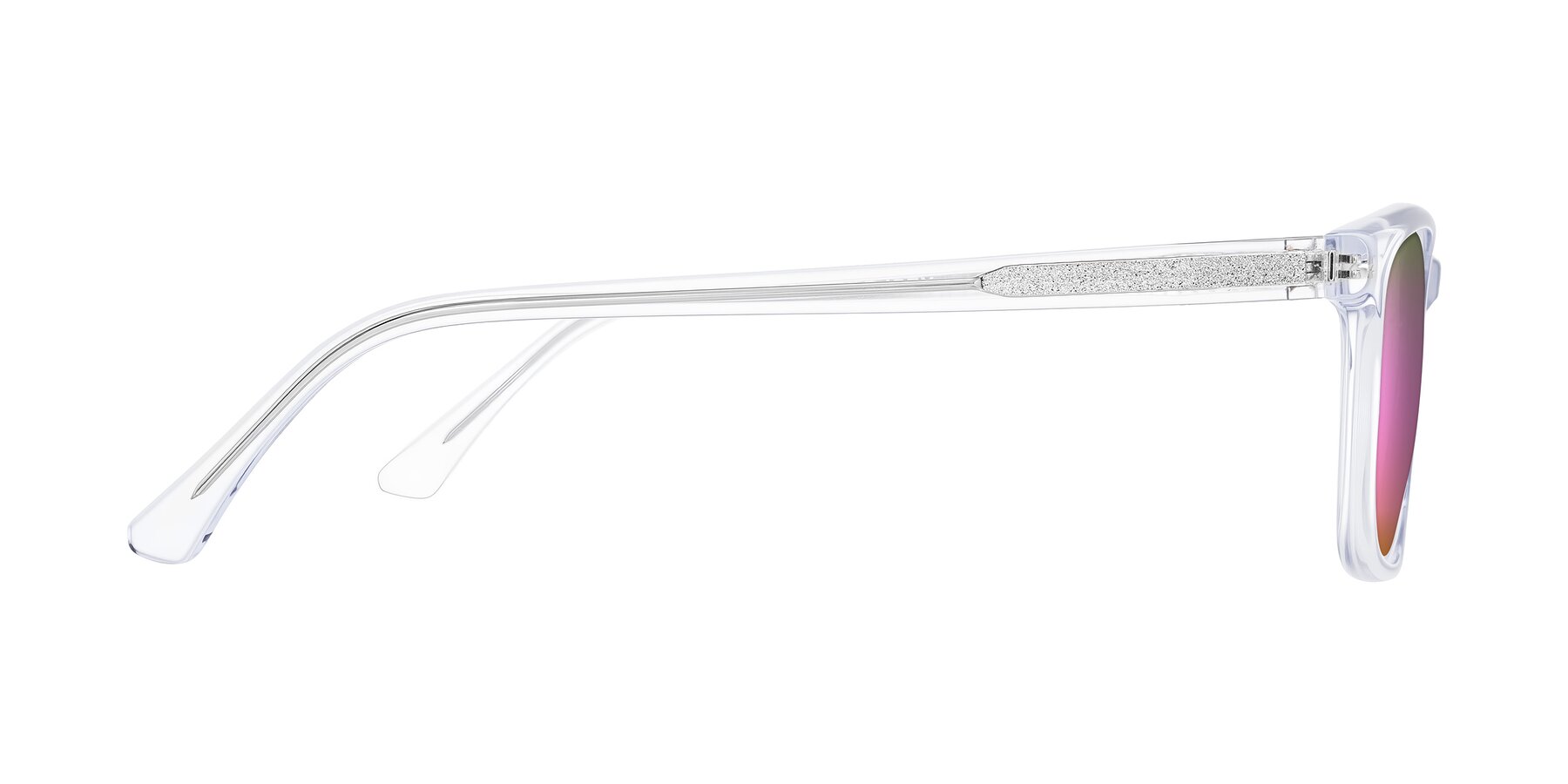 Side of Plan in Clear with Pink Mirrored Lenses
