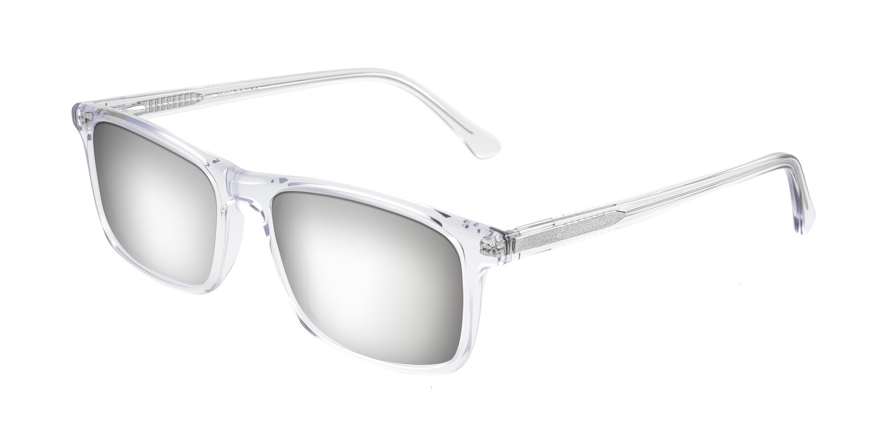 Angle of Plan in Clear with Silver Mirrored Lenses