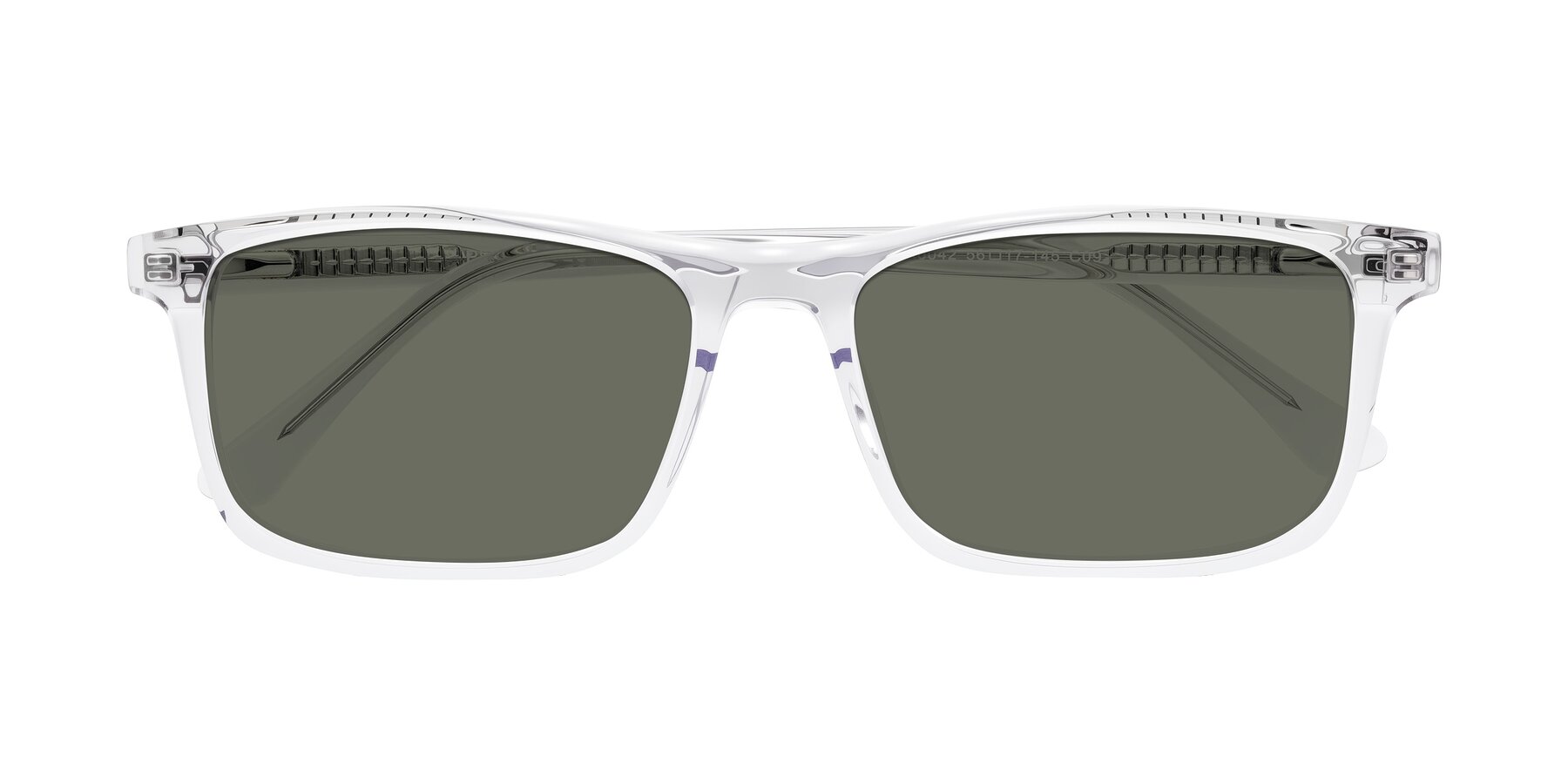 Folded Front of Plan in Clear with Gray Polarized Lenses