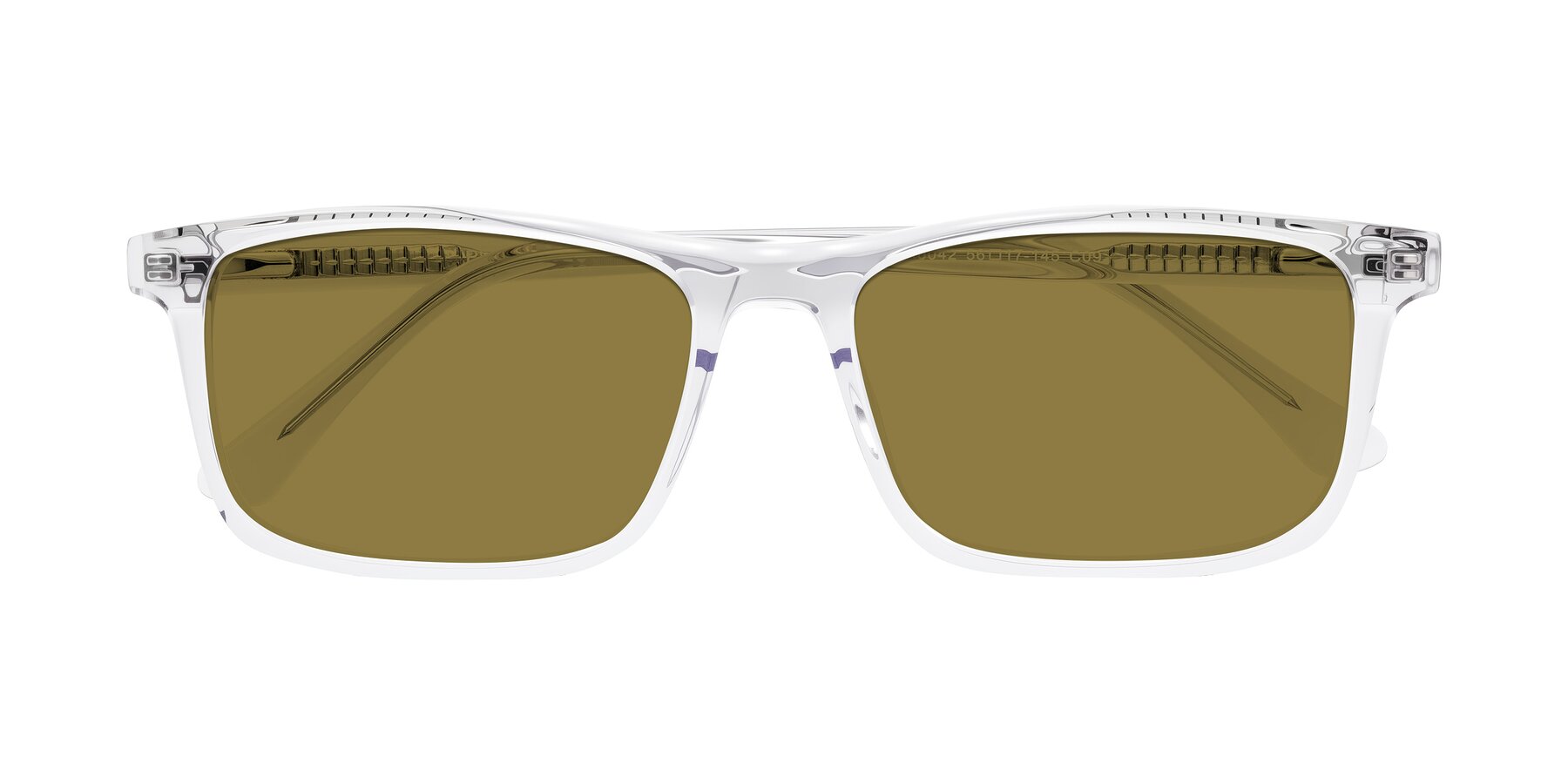 Folded Front of Plan in Clear with Brown Polarized Lenses