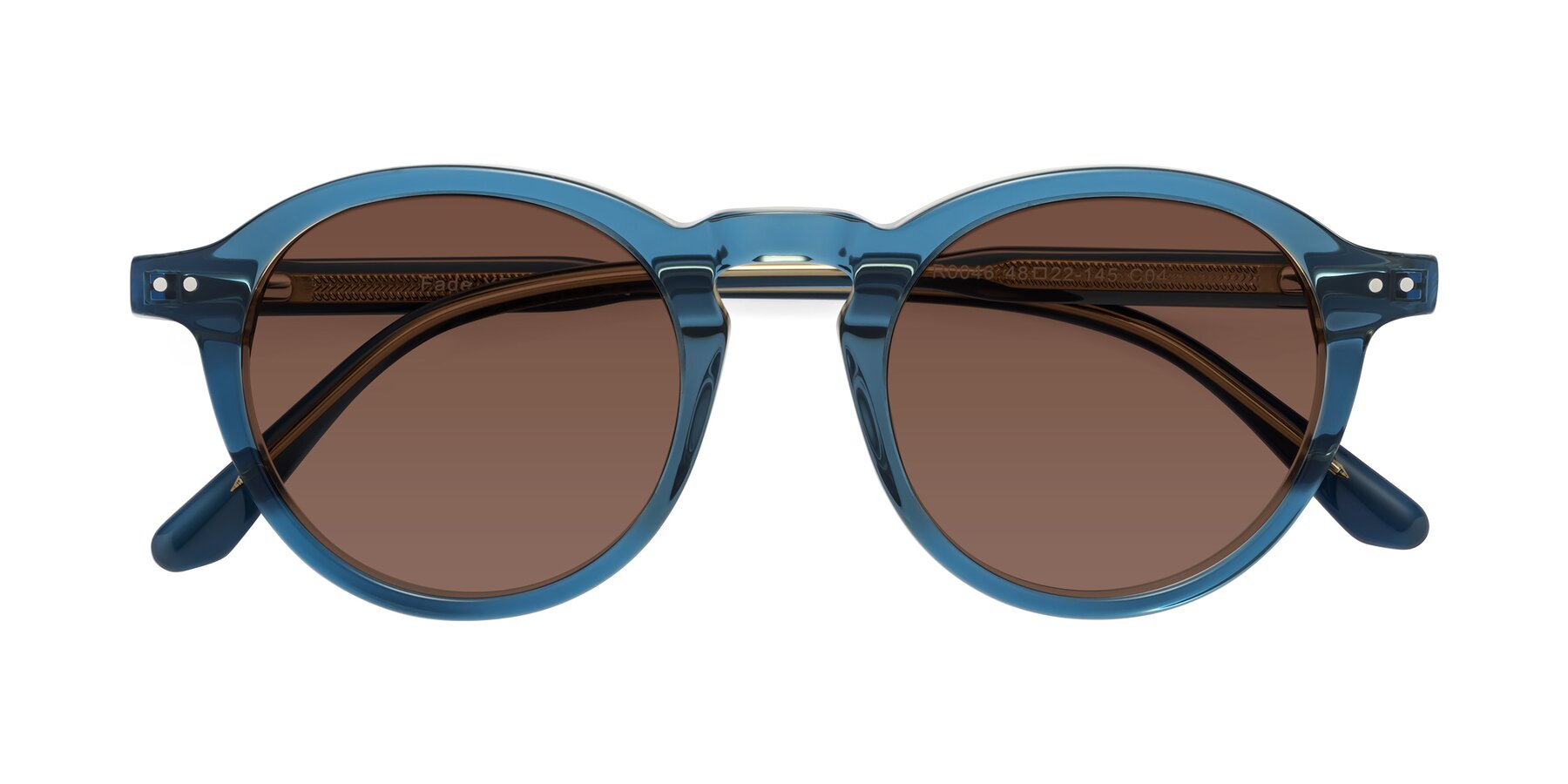 Folded Front of Fade in Blue with Brown Tinted Lenses