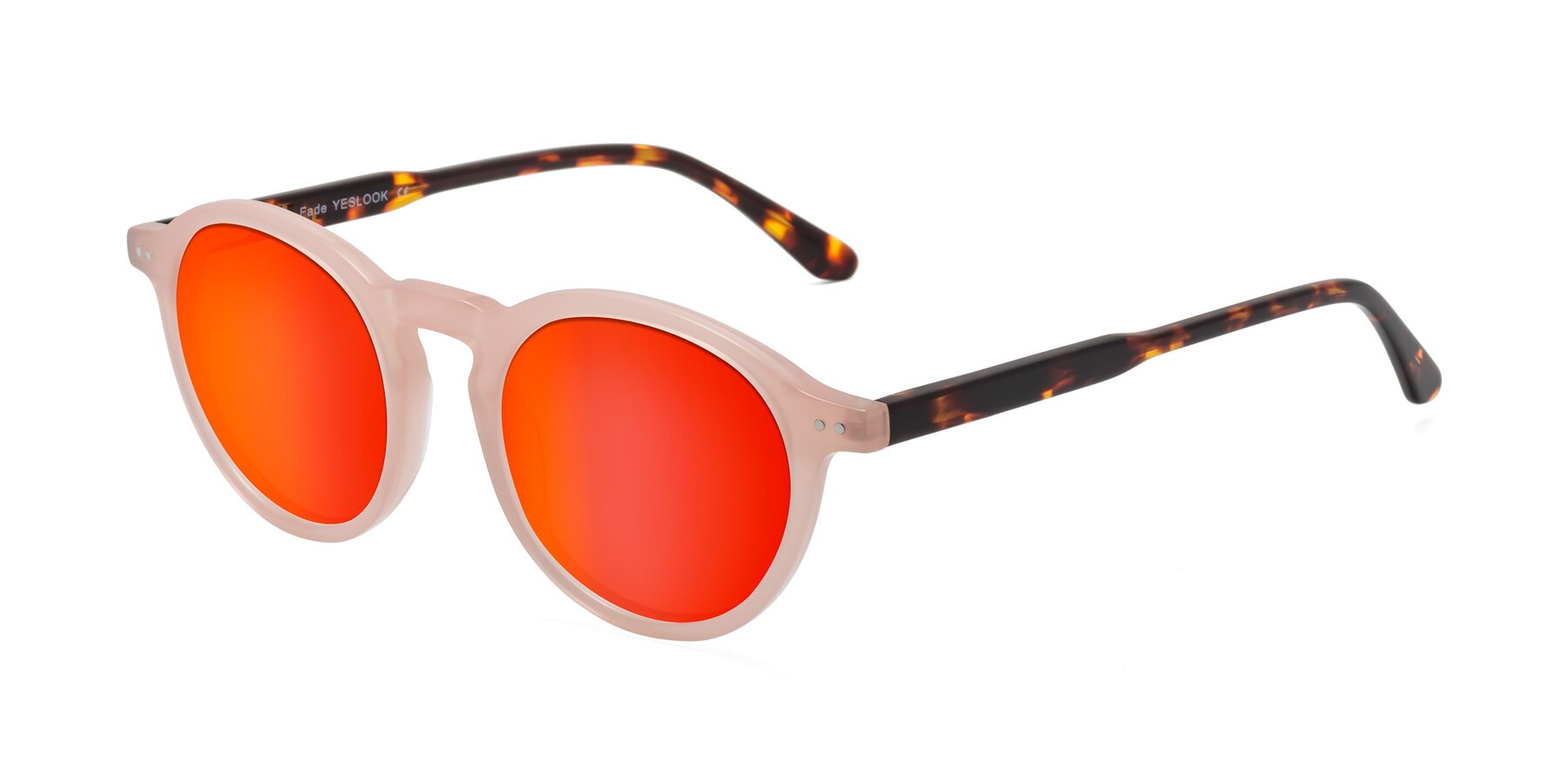 Angle of Fade in Peach/Tortoise with Red Gold Mirrored Lenses