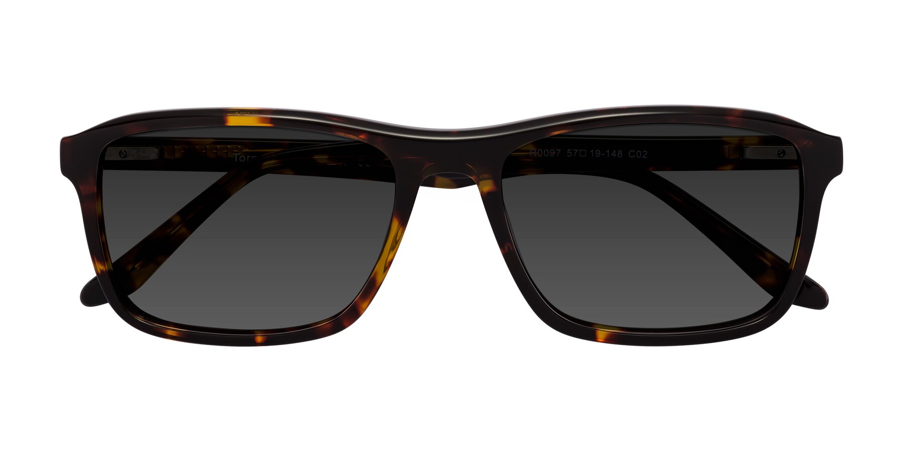Folded Front of Tornado in Tortoise with Gray Tinted Lenses