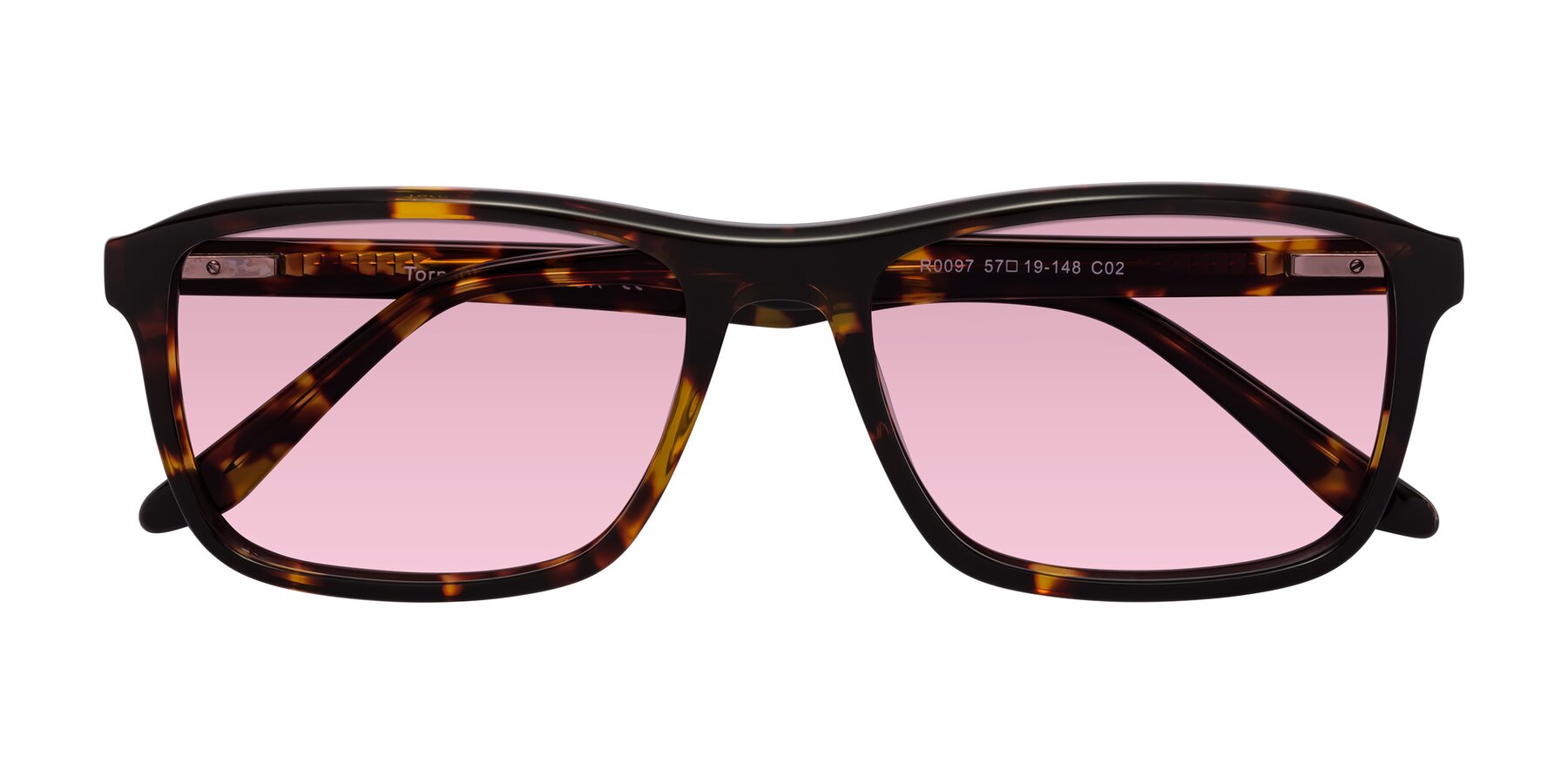 Folded Front of Tornado in Tortoise with Light Wine Tinted Lenses