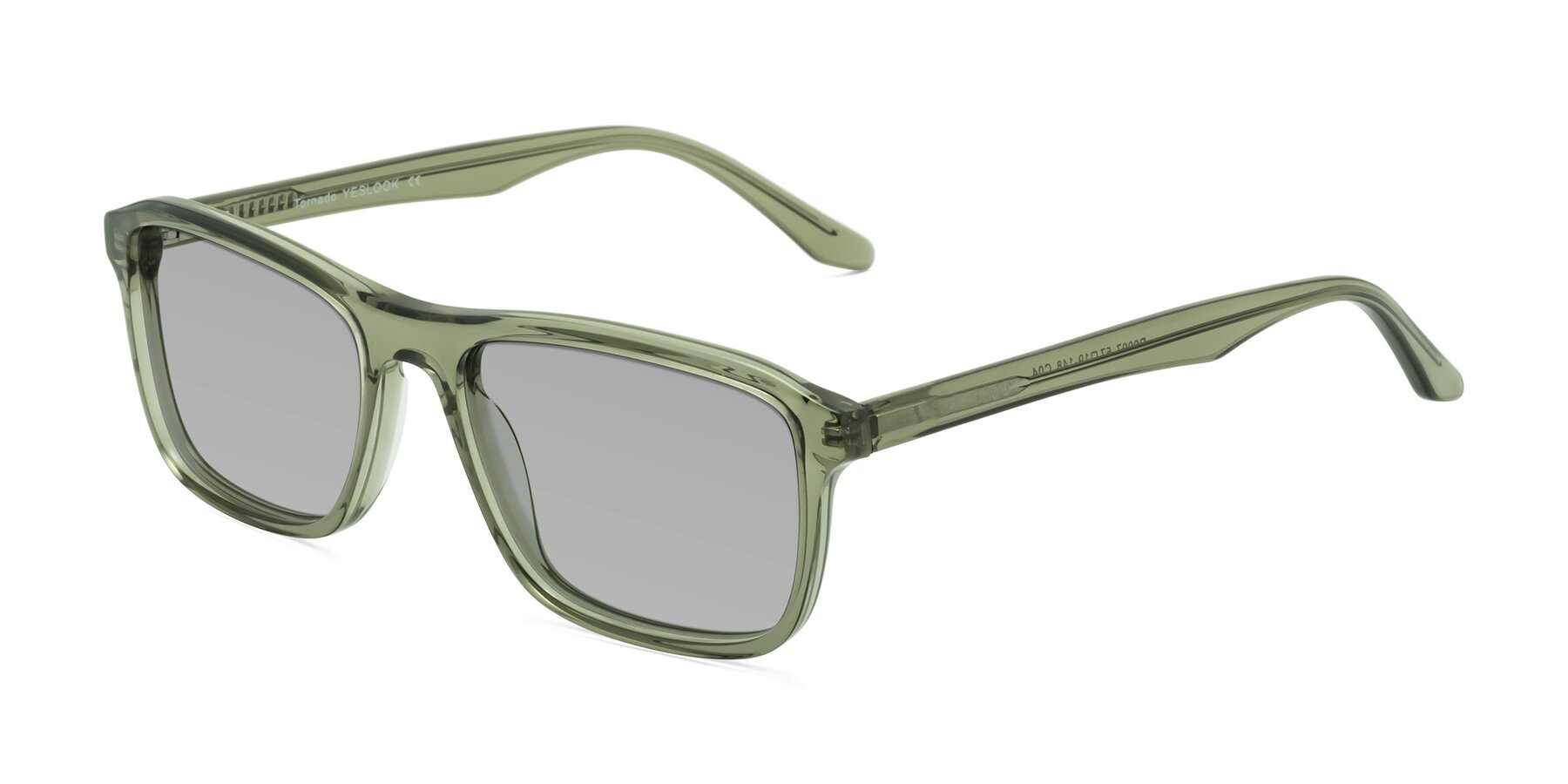 Angle of Tornado in Grayish Green with Light Gray Tinted Lenses