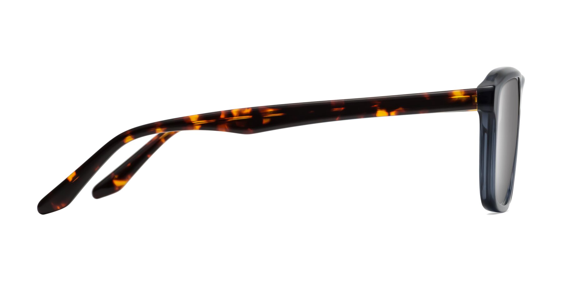 Side of Tornado in Grayish Blue-Tortoise with Silver Mirrored Lenses