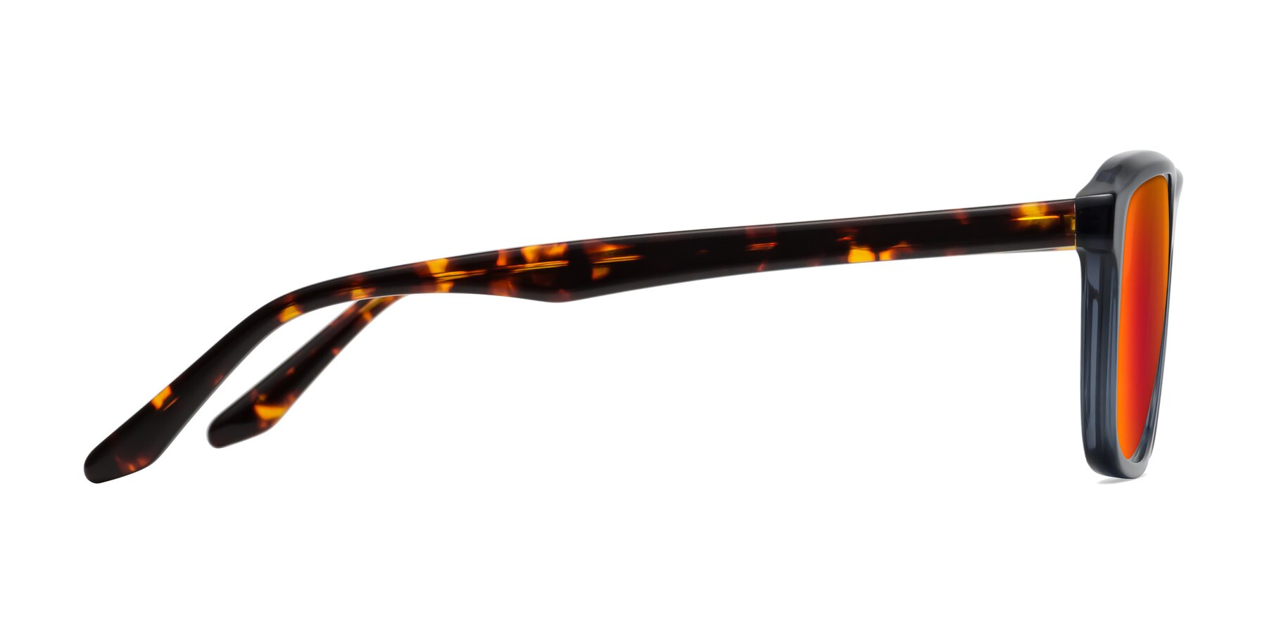 Side of Tornado in Grayish Blue/Tortoise with Red Gold Mirrored Lenses